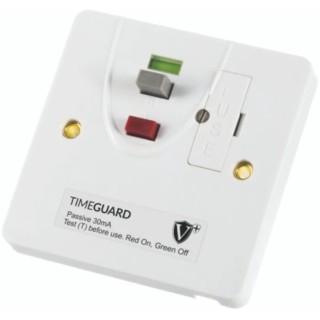 Timeguard 13A Switched Fused Spur BS7288:2016, BS1363-4 230V AC Metal Surface Mounted RCD RCD11WPVN