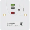 Timeguard 13A Switched Fused Spur BS7288:2016, BS1363-4 230V AC Metal Surface Mounted RCD RCD11WPVN