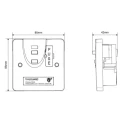 Timeguard 13A Switched Fused Spur BS7288:2016, BS1363-4 230V AC Metal Surface Mounted RCD RCD11WPVN