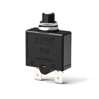ETA Thermal Overcurrent Circuit Breaker Panel Mount 1-Pole 6A Current Rating 250V AC 28V DC 1658-G21-02-P10-6A