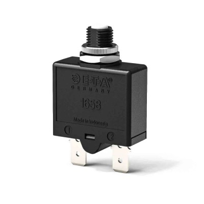ETA Thermal Overcurrent Circuit Breaker Panel Mount 1-Pole 6A Current Rating 250V AC 28V DC 1658-G21-02-P10-6A
