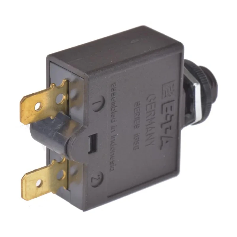 ETA Thermal Overcurrent Circuit Breaker Panel Mount 1-Pole 6A Current Rating 250V AC 28V DC 1658-G21-02-P10-6A
