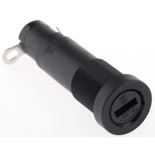 Schurter 20A Panel Mount Fuse Holder for 5 x 20 mm Fuse, 250V, Thermoplastic, Slotted Cap, Model 0031.1753