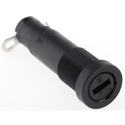 Schurter 20A Panel Mount Fuse Holder for 5 x 20 mm Fuse, 250V, Thermoplastic, Slotted Cap, Model 0031.1753