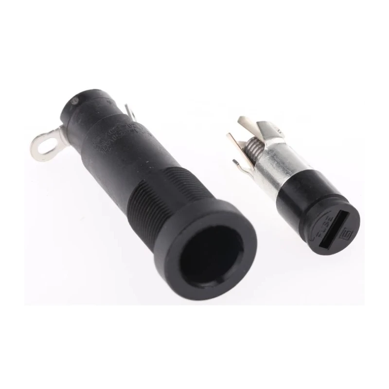 Schurter 20A Panel Mount Fuse Holder for 5 x 20 mm Fuse, 250V, Thermoplastic, Slotted Cap, Model 0031.1753