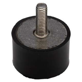 RS PRO Stainless Steel Cylindrical M8 Anti-Vibration Mount Male Buffer Foot 89.6 kg Compression, 40 mm OD, 48 mm 185-4490