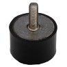 RS PRO Stainless Steel Cylindrical M8 Anti-Vibration Mount Male Buffer Foot 89.6 kg Compression, 40 mm OD, 48 mm 185-4490