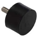 RS PRO Stainless Steel Cylindrical M8 Anti-Vibration Mount Male Buffer Foot 89.6 kg Compression, 40 mm OD, 48 mm 185-4490