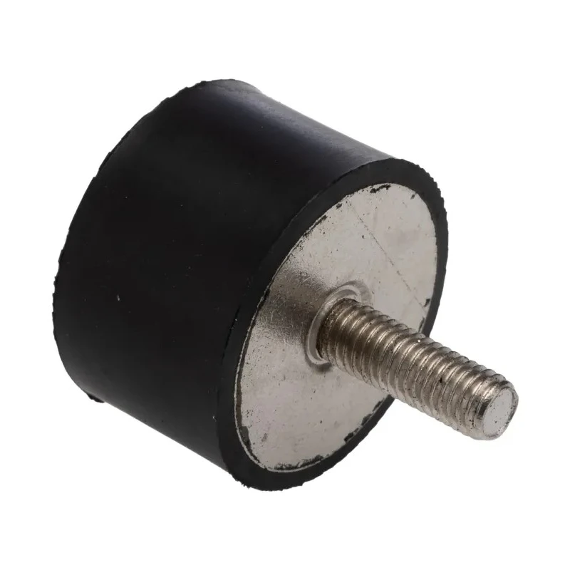 RS PRO Stainless Steel Cylindrical M8 Anti-Vibration Mount Male Buffer Foot 89.6 kg Compression, 40 mm OD, 48 mm 185-4490