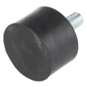 FIBET Cylindrical M10 Anti-Vibration Mount Male Buffer Foot 136.48 kg Compression 50 mm OD 55 mm H 185-4495