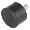 FIBET Cylindrical M10 Anti-Vibration Mount Male Buffer Foot 136.48 kg Compression 50 mm OD 55 mm H 185-4495