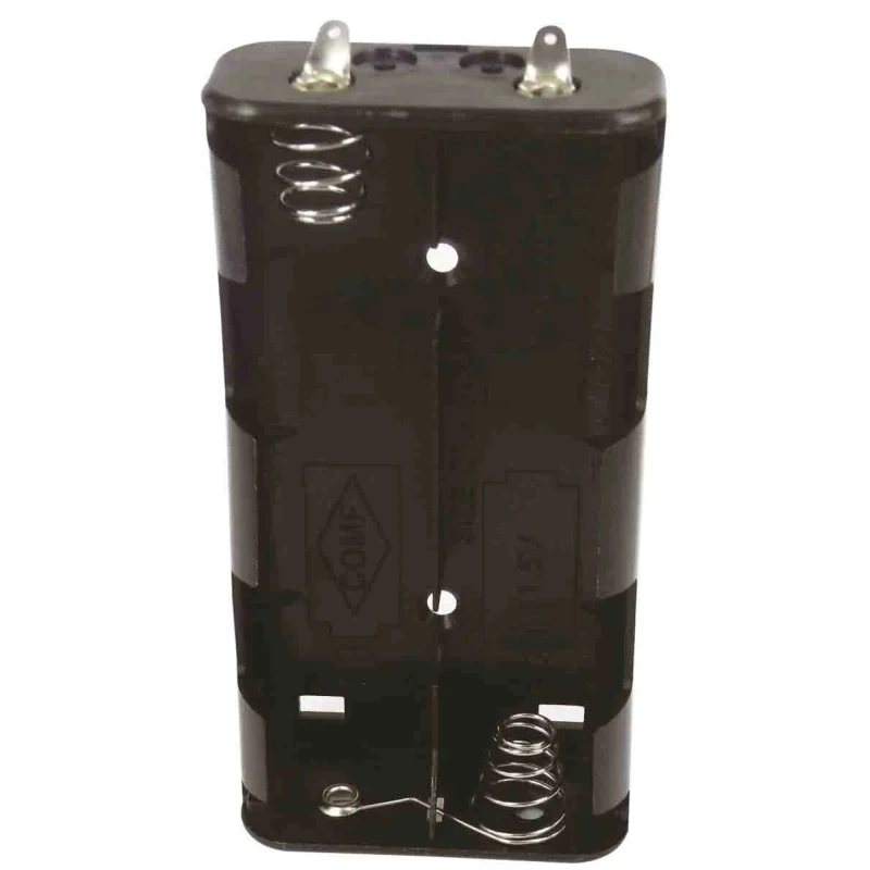 RS PRO C Battery Holder Snap-in Mount Polypropylene Body Solder Tag Termination 4 Cells 54.5mm x 109mm x 24mm 185-4619