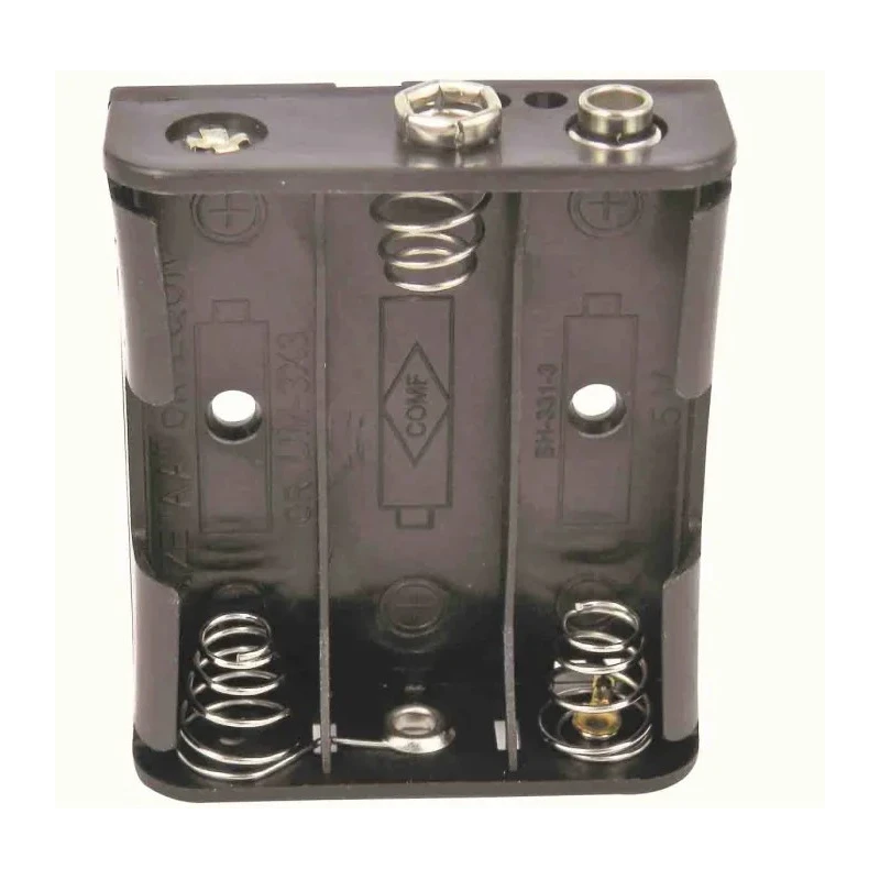 RS PRO AA Battery Holder Snap-in Polypropylene Body Spring Termination 3 Cells 58x48.3x17mm 185-4646