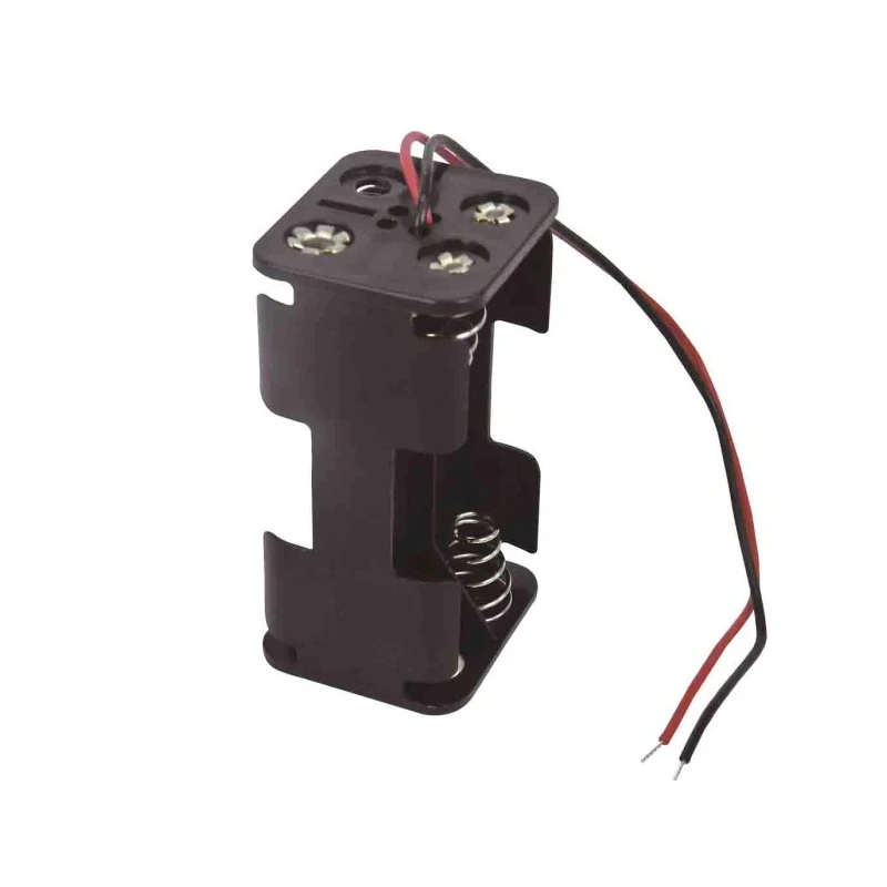 RS PRO Battery Holder for 4 AA Cells Lead Wire Mount Polypropylene Body Coil Spring Termination 58x32x28mm 185-4651