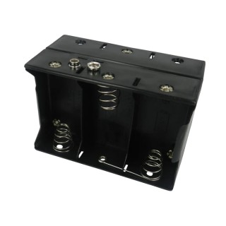RS PRO D Battery Holder 6 Cells Snap-in Polypropylene Body with Spring Termination 106mm x 70mm x 55.6mm 185-4687