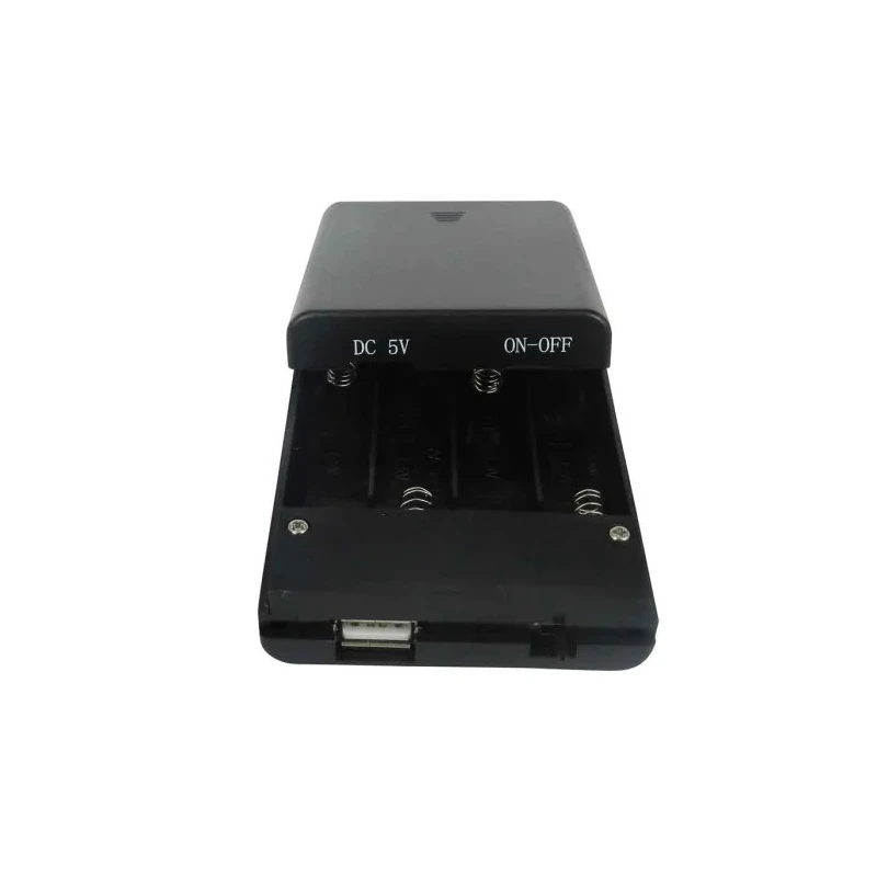 RS PRO AA Battery Holder 4 Cells Polypropylene Body Lead Wire Coil Spring Termination 80mm x 63mm x 19mm 185-4746