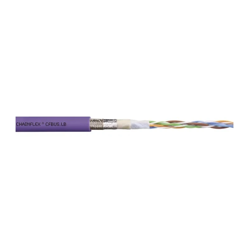 Igus chainflex CFBUS.LB Data Cable 4 Cores 0.5mm² 20 AWG Screened 25 m Purple Thermoplastic Elastomer Sheath CFBUS.LB.022
