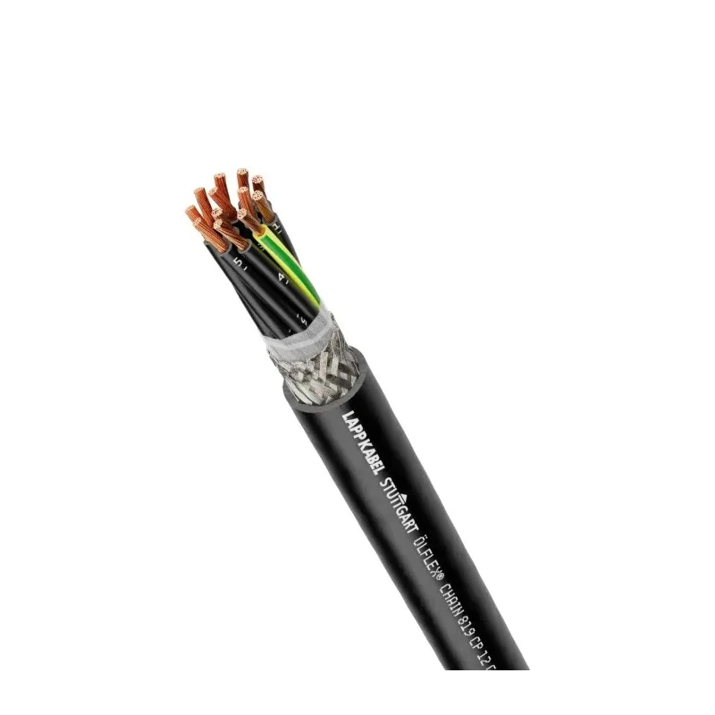 Lapp ÖLFLEX CHAIN 819 CP Screened Flexible Control Cable 12 Cores 16 AWG, 50 m, Black Polyurethane Sheath 1027935