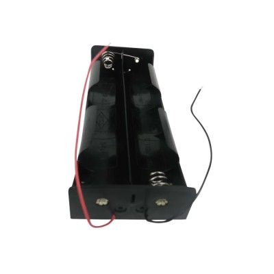 RS PRO Battery Holder Lead Wire Polypropylene Body Coil Spring Termination for 6 D Cells 195mm Length 73.5mm Width 185-4685
