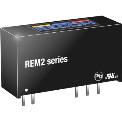Recom 2W SIP-8 Through Hole DC/DC Converter, 5V DC Output, 200mA Output Current, 4.5V-5.5V DC Input, 5.2kV Isolation REM2