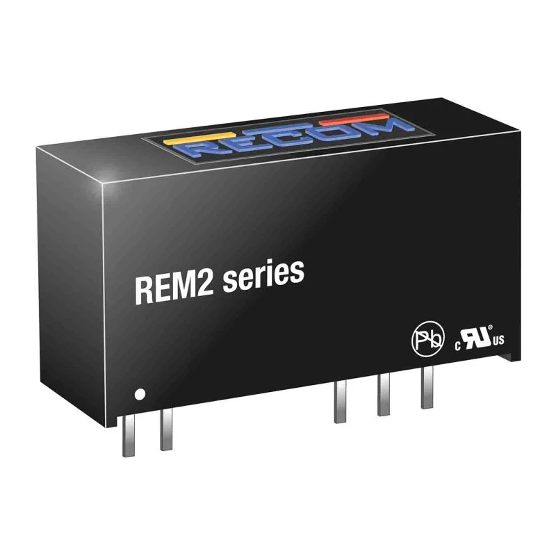 Recom 2W SIP-8 Through Hole DC/DC Converter, 5V DC Output, 200mA Output Current, 4.5V-5.5V DC Input, 5.2kV Isolation REM2