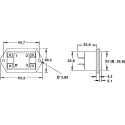 Curtis Digital Counter 6 Digit LCD Display 48V DC Voltage Flange Mount 703TXR002N-1248D