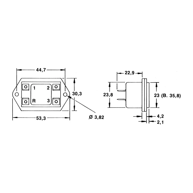 Curtis Digital Counter 6 Digit LCD Display 48V DC Voltage Flange Mount 703TXR002N-1248D
