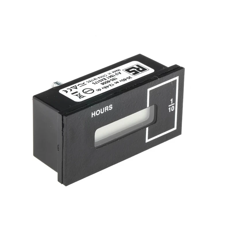 Curtis 700 Series 6 Digit LCD Panel Mount Hour Meter 60V AC Electrical Reset 185-6006