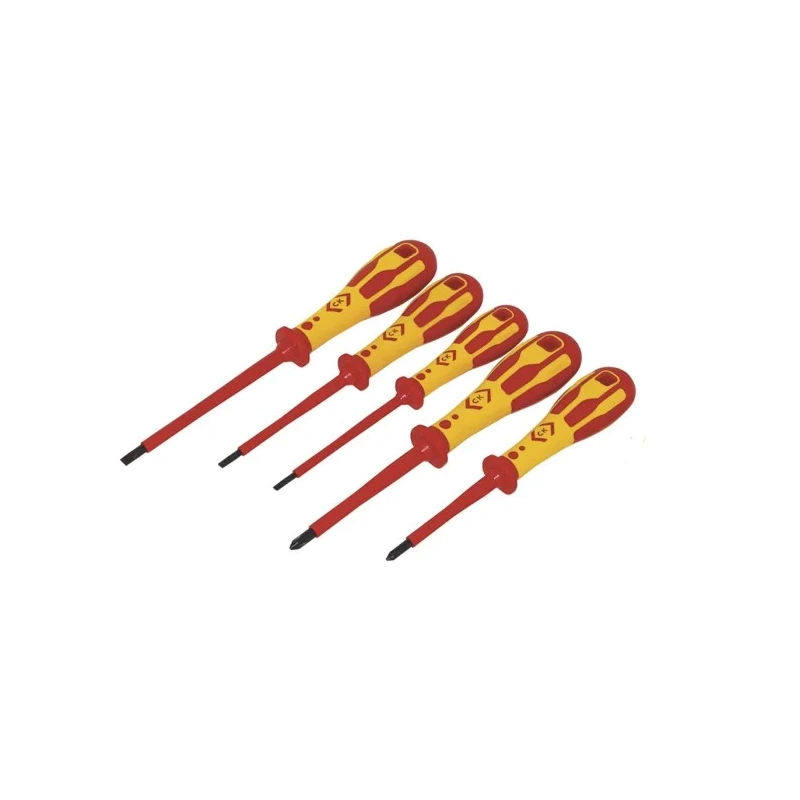 CK Insulated Pozidriv Screwdriver Set, 5-Piece, IEC 60900, Chrome Vanadium Steel, Germany T49183D