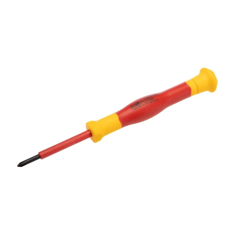 CK Slotted Precision Screwdriver Set, 7-Piece, VDE Compliant, Slotted Tips 1.5-3 mm, PH00/PH0 Phillips, Taiwan T4897
