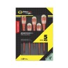 CK Insulated Pozidriv Screwdriver Set, 5-Piece, Slim Shaft, VDE Approved, German Made T49283PD