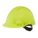 3M Yellow Safety Helmet Ventilated Adjustable Ratchet Suspension ABS Material G30CGB