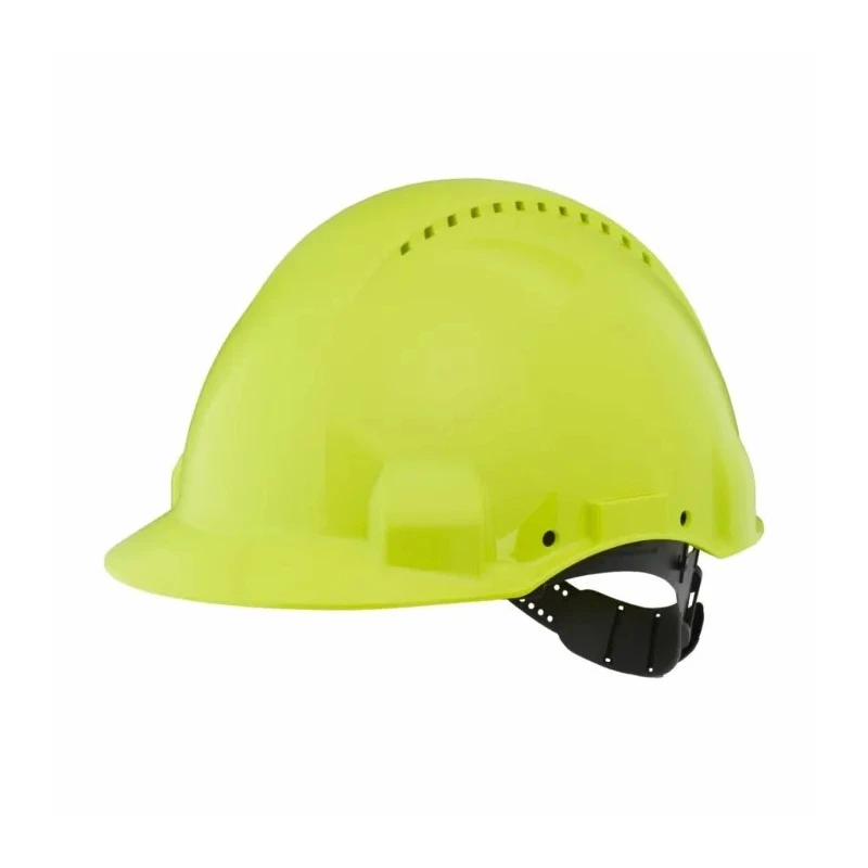 3M Yellow Safety Helmet Ventilated Adjustable Ratchet Suspension ABS Material G30CGB