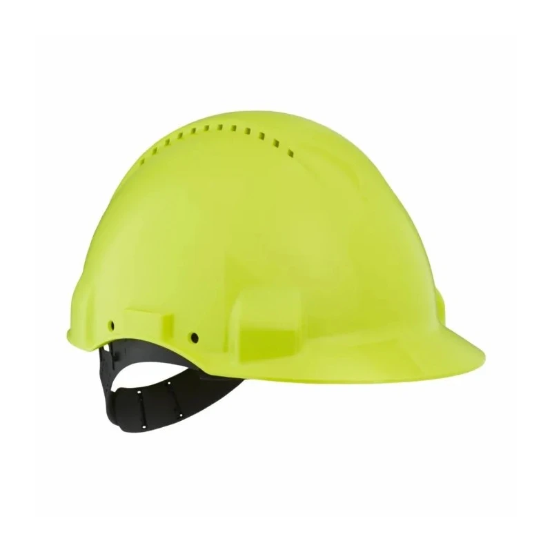 3M Yellow Safety Helmet Ventilated Adjustable Ratchet Suspension ABS Material G30CGB