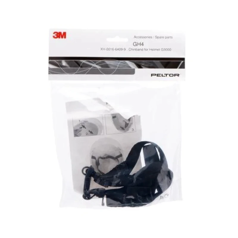 3M Polyamide, Cellulose Acetate, ABS, Polycarbonate, Stainless Steel Hard Hat Chin Strap Black Hard Hat Series G3000 GH4