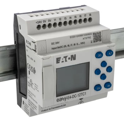 Eaton EasyE4 Series Starter Kit 24V DC, 8 Digital Inputs, 4 Transistor Outputs, DIN Rail Mount EasyE4