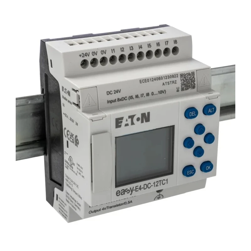 Eaton EasyE4 Series Starter Kit 24V DC, 8 Digital Inputs, 4 Transistor Outputs, DIN Rail Mount EasyE4