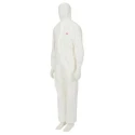 3M White Disposable Coverall SMS Laminate, Chest 108 to 115 cm, Length 1.87m, Hooded, Unisex 4540WXL