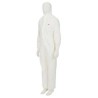 3M White Disposable Coverall SMS Laminate, Chest 108 to 115 cm, Length 1.87m, Hooded, Unisex 4540WXL