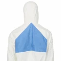 3M White Disposable Coverall SMS Laminate, Chest 108 to 115 cm, Length 1.87m, Hooded, Unisex 4540WXL