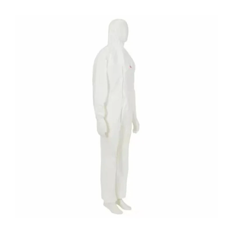 3M White Disposable Coverall SMS Laminate, Chest 108 to 115 cm, Length 1.87m, Hooded, Unisex 4540WXL