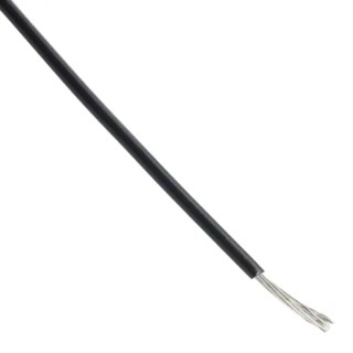 Alpha Wire Hook-up Wire PVC Series Black Hook Up Wire 22 AWG 7/0.25 mm Core Strands 30 m Polyvinyl 7055 BK005