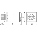 Releco Power Relay with 115V AC Coil, 10A Switching Current, DPDT Contact Configuration C2-A20X / AC 115V