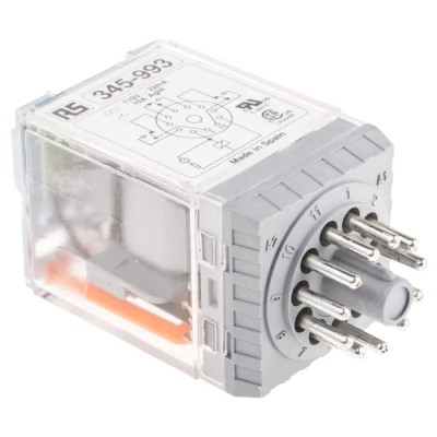 Releco Power Relay 3PDT, 115V AC Coil, 10A Switching Current, Plug-In Terminal, Silver Alloy Contacts C3-A30X / AC 115 V