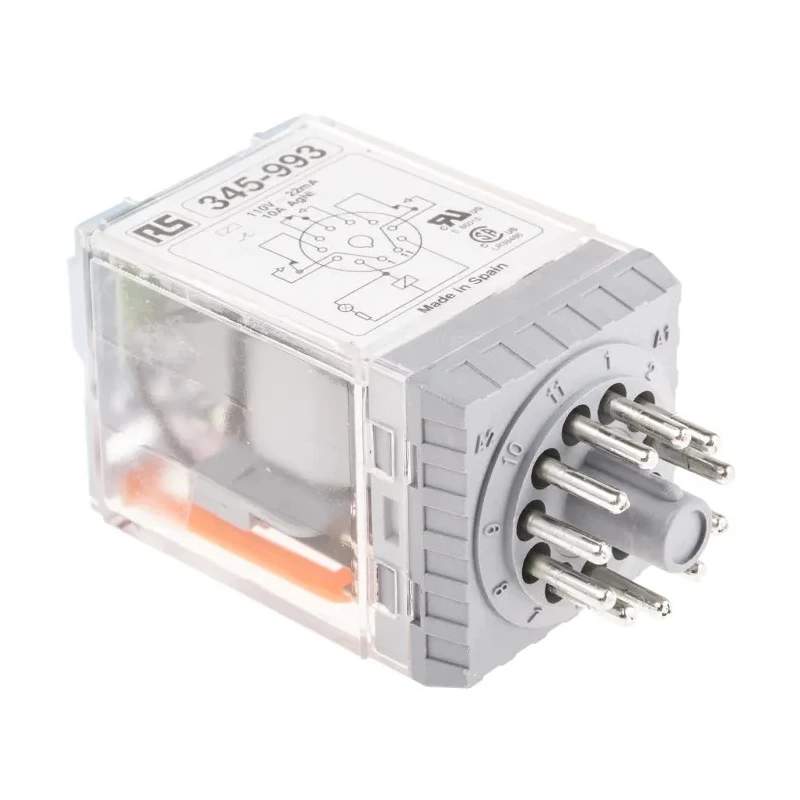 Releco Power Relay 3PDT, 115V AC Coil, 10A Switching Current, Plug-In Terminal, Silver Alloy Contacts C3-A30X / AC 115 V