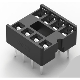 TE Connectivity 2.54 mm Pitch Vertical 8 Way Through Hole Standard Pin Ladder DIL Socket 1-2199298-2
