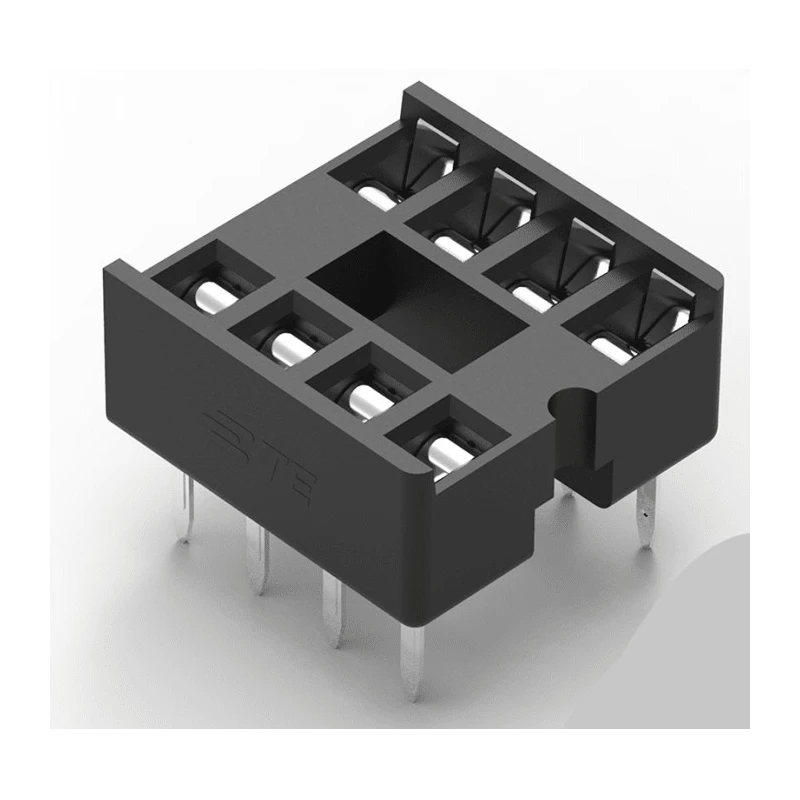 TE Connectivity 2.54 mm Pitch Vertical 8 Way Through Hole Standard Pin Ladder DIL Socket 1-2199298-2