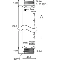 Parker S Series Liquid Flow Meter 0.07L/min to 0.55L/min, ±2% Accuracy, 10 Bar Pressure, 60°C Operating Temperature S.800003