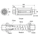 Parker UCC Easiflow Series Flow Meter 4L/min to 50L/min, Female, 1 in BSP Parallel EF.7731112291