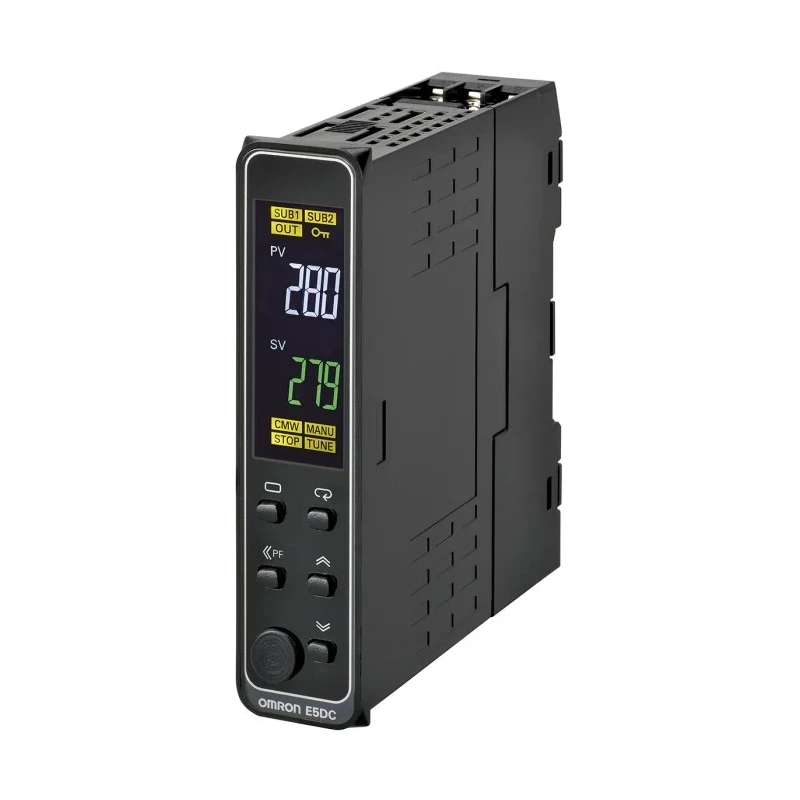 Omron DIN Rail PID Temperature Controller 1 Input 2 Relay Outputs 240V AC E5DC